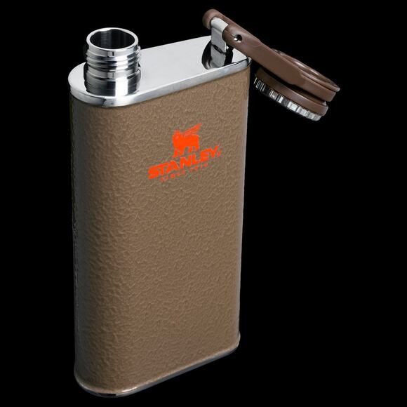 Post Malone x Stanley Easy Fill Flask 8 OZ Post Malone Hammertone Coyote Brown - Picture 2 of 2